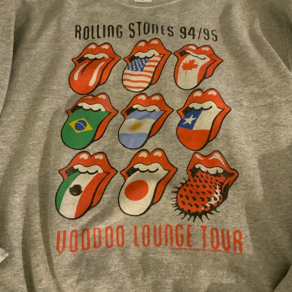 NWT JUNK FOOD ROLLING STONES SWEATSHIRT VOODOO LOUNGE TOUR SMALL - Picture 5 of 7